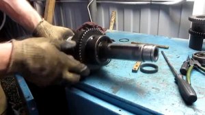 Токарный станок 1К62 - Разборка фрикциона.