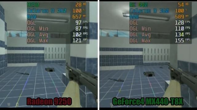 Radeon 9250 vs GeForce4 MX440-T8X Test in 8 Games (No FPS Drop Capture Card) смотреть онлайн