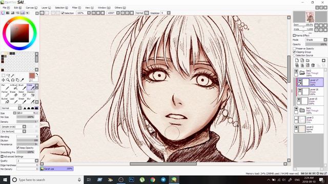 【Speedpaint】Sarah ~ Suikoden 3 幻想水滸伝【Paint tool SAI】 смотреть онлайн