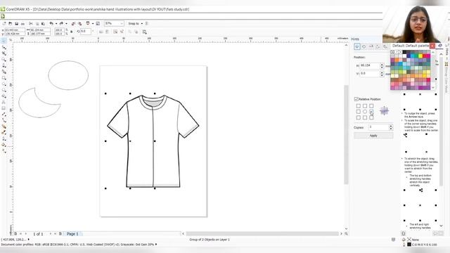 FLAT SKETCH DRAWING ll Flat sketch using corel draw смотреть онлайн