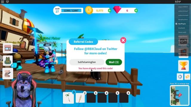 ALL NEW *WORKING* FISHING SIMULATOR CODES - Fishing Simulator (Roblox) смотреть онлайн