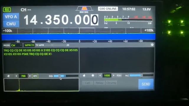 Xiegu G90 optional GSOC controller decoding CW