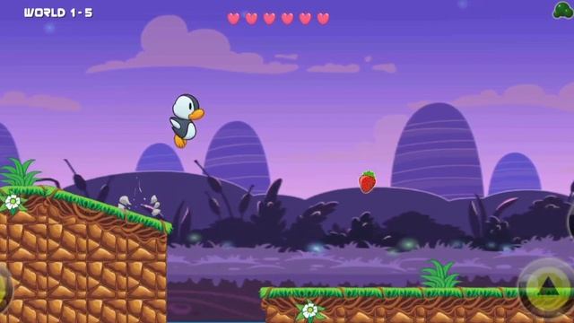 Penguin Adventure: Super Penguin Adventure run World 1 Level 1-5 смотреть онлайн