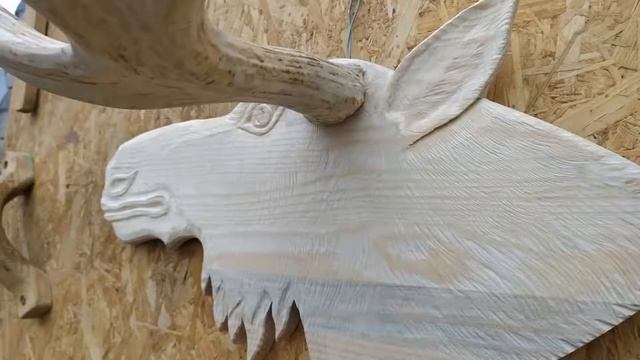 Голова лося из дерева смотреть онлайн