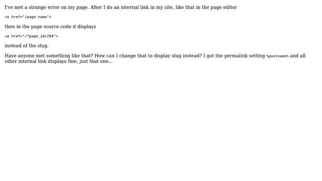 Wordpress: Link to the post displays ID instead of slug смотреть онлайн