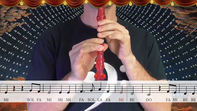 La flauta mágica. Das Klinget so Herrlich - Tutorial flauta con partitura | Karaoke instrumental смотреть онлайн