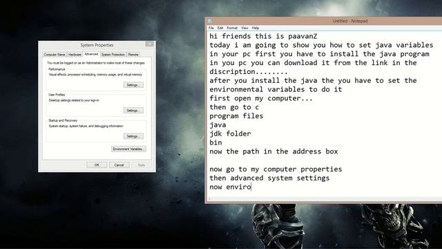 how to set java environment variables in windows 8 and 8.1 pc смотреть онлайн