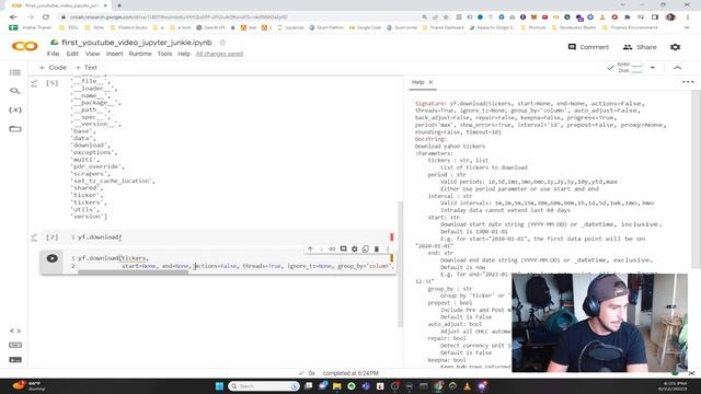 Basic Tutorial: Downloading AAPL Stock Data using yfinance in Google Colab Jupyter Notebook смотреть онлайн