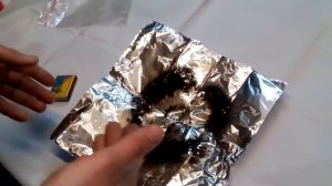 Мицелий ШАМПИНЬОНА,  споровый отпечаток на фольге