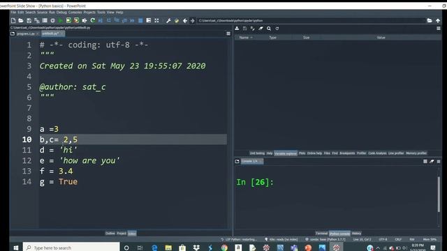 Python basics Assignment operator смотреть онлайн