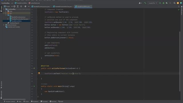 Event Handling in Java смотреть онлайн