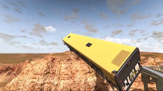BeamNG drive - School Bus Crashes & Jumps #32 смотреть онлайн