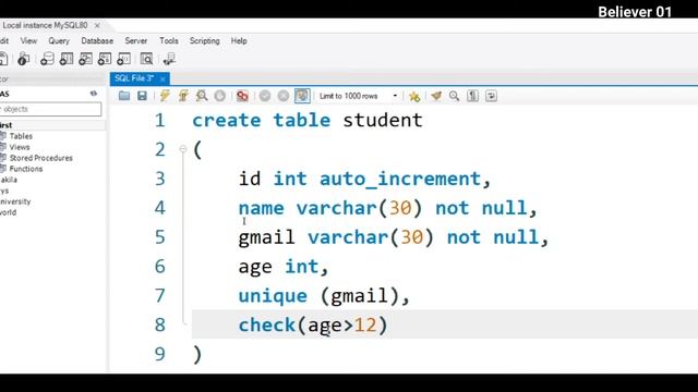 Contrains in Tables in Sql in Telugu | DBMS Tutorial | MySQL смотреть онлайн