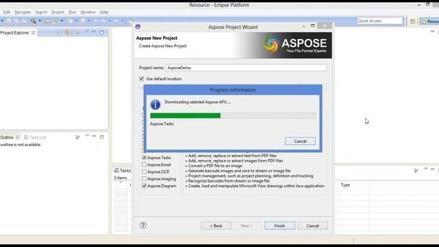 Aspose Java for Eclipse v1.1 demo смотреть онлайн
