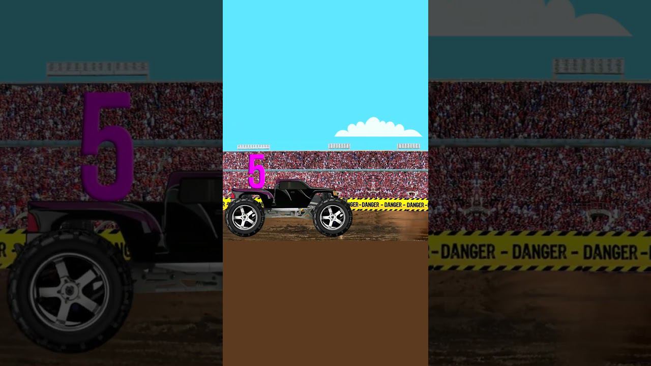 Учим цифру 5 - Машинки для детей - Учимся считать до 5 с Монстр Траком #учисьиграй #крошкаантошка смотреть онлайн