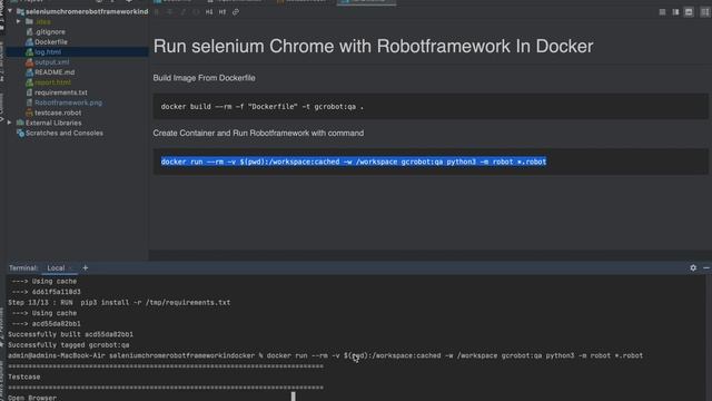 Robotframework Run selenium Chrome In Docker смотреть онлайн