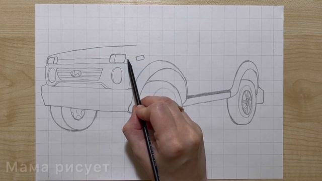 Нарисовать автомобиль Рисуем Ниву / Car easy drawing смотреть онлайн