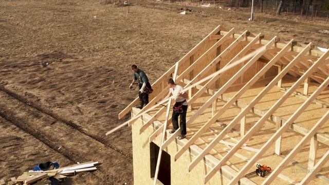 Строительство дома из СИП панелей в п. Курсаково. смотреть онлайн