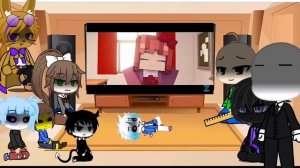 Fandom react to ddlc and bendy the ink machine (part1) (gacha club)