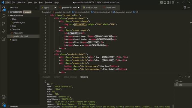 #16 Transforming JSON data into HTML | Fundamentals of NODE JS | A Complete NODE JS Course смотреть онлайн
