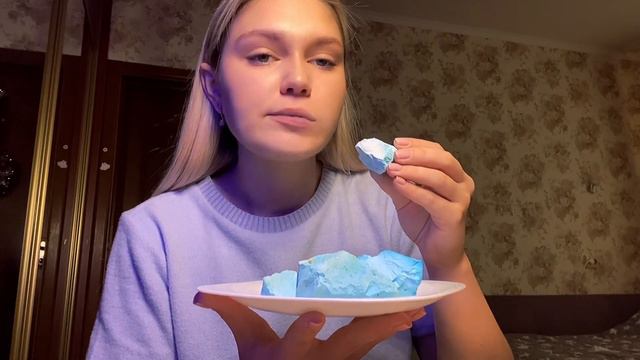 ASMR | BLUE CHALK CANDIES | МЕЛОВЫЕ КОНФЕТЫ 🍭 #asmr #мел #хруст #drychalk