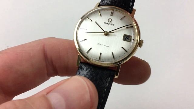 Omega Genève Ref. 131.5016 gold vintage wristwatch, hallmarked 1973 смотреть онлайн