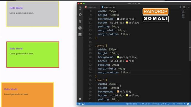 Css Somali ???04: PADDING AND MARGIN | CSS TUTORIAL??? смотреть онлайн
