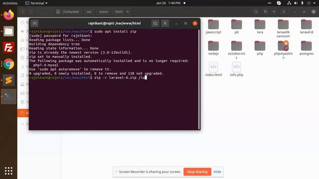 HOw to zip and unzip files and folders in ubuntu смотреть онлайн
