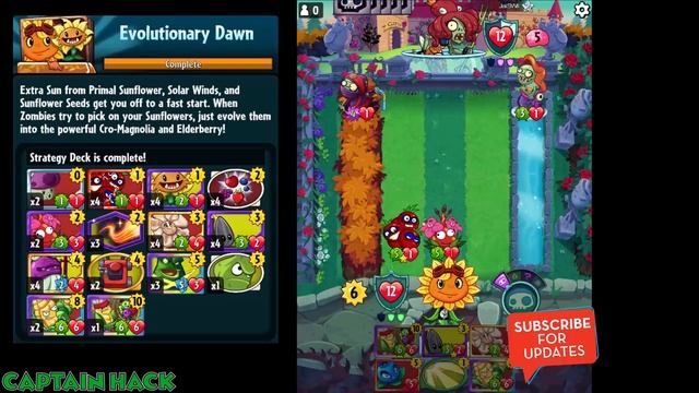 Solar Flare Evolutionary Dawn Strategy Deck Colossal Fossils - Plants vs Zombies Heroes Gameplay смотреть онлайн