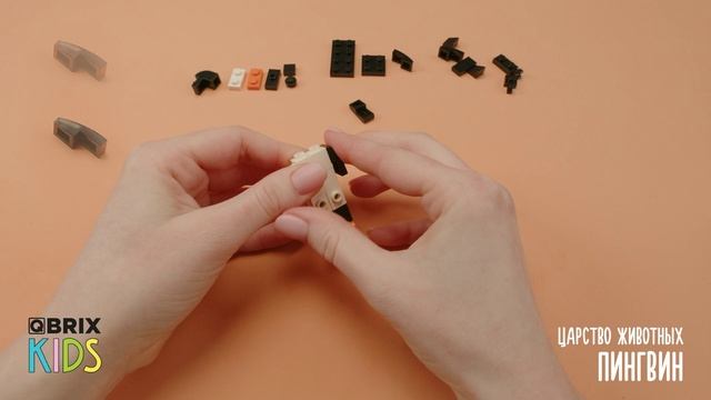 Собираем пингвина  из конструктора QBRIX KIDS - коллекция детских конструкторов с видеоинструкциями