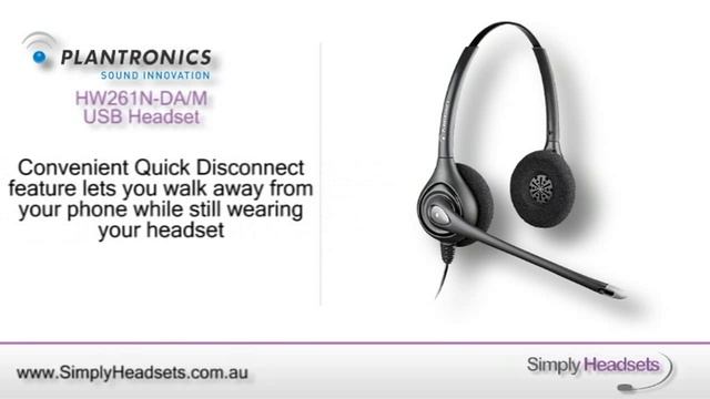 Plantronics HW261N-DA/M Supraplus Wideband Binaural USB Headset Video Overview смотреть онлайн