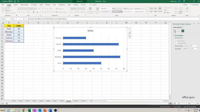 How To Create Bar Chart In MS Excel | हिंदी Mein смотреть онлайн