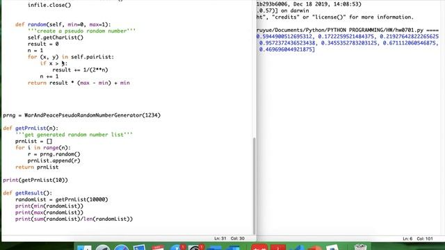 Python Programming Assignment 0701: PRNG смотреть онлайн