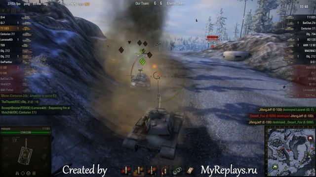 WOT: Arctic Region - T110E5 - 4 frags - смотреть онлайн