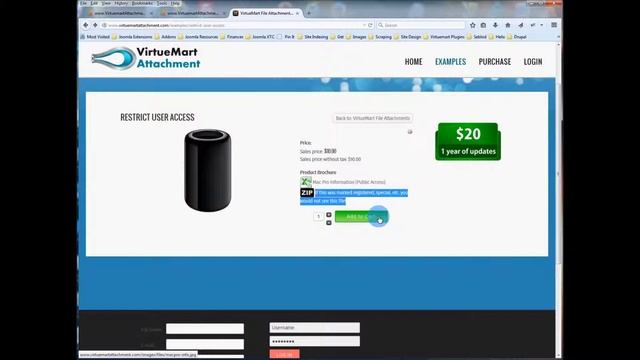 Virtuemart File Attachment - Restrict User Access to Download Files смотреть онлайн