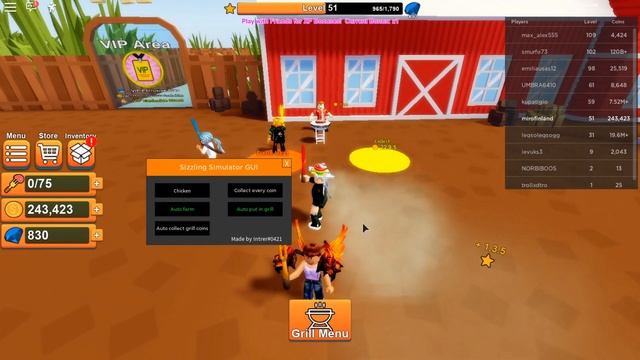 ? Sizzling Simulator ? OP GUI Script! Collect every coin, autofarm and more! ROBLOX смотреть онлайн