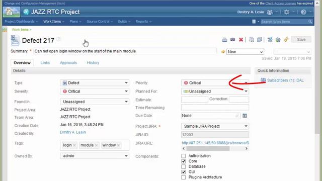 Синхронизация IBM Rational Team Concert и Atlassian JIRA (изменение полей в JIRA) смотреть онлайн