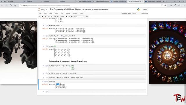Numpy Linear Algebra Functions and Examples, Linear Algebra Using Scipy in Python 3 (Jupyter) ?? смотреть онлайн