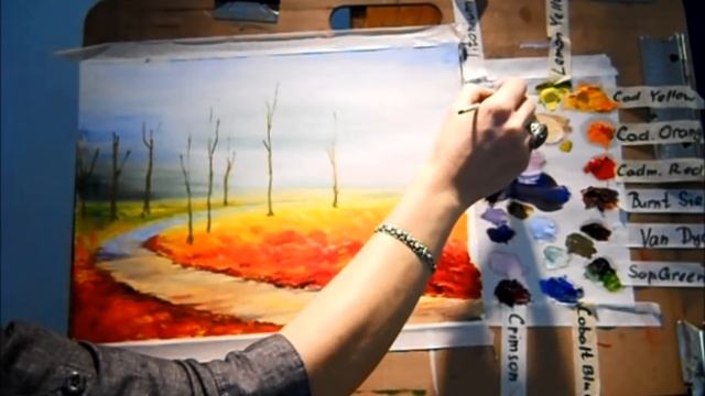 How to paint fall in oil, online education смотреть онлайн