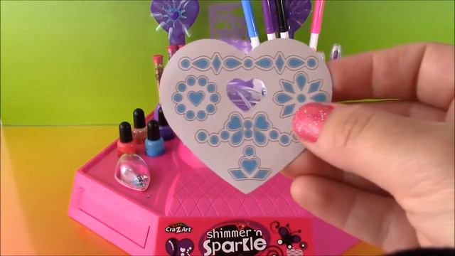 Cra-Z-Art Shimmer 'n Sparkle Designer Nail & Tattoo Studio! DIY Glittery Tattoos Design Pretty Nail смотреть онлайн
