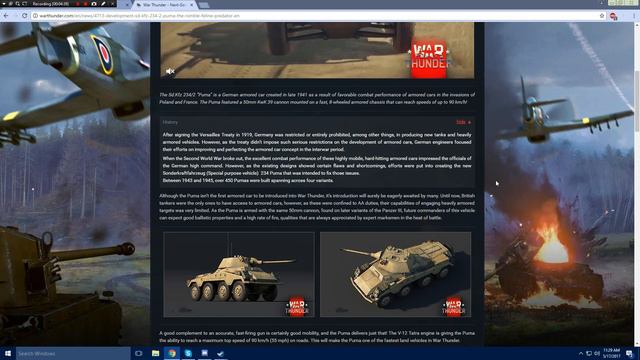 War Thunder - Upcoming Content - Sd.Kfz. 234/2 "Puma" смотреть онлайн