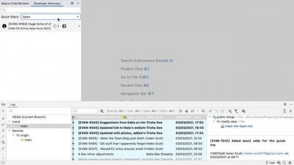 Space Code Reviews in IntelliJ IDEA 2021.1