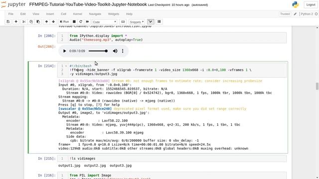Jupyter Notebook Tutorial FFmpeg Youtube Video Creation part 2 of 2 смотреть онлайн