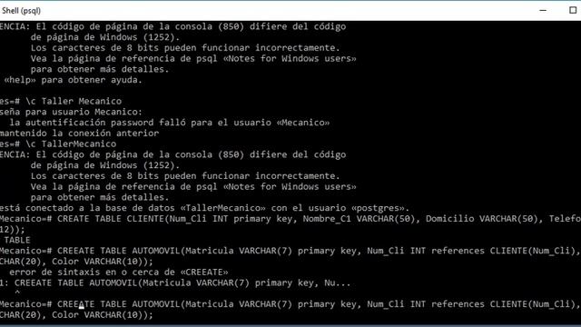 Como utilizar la sentencia CREATE en PostgreSQL shell. смотреть онлайн