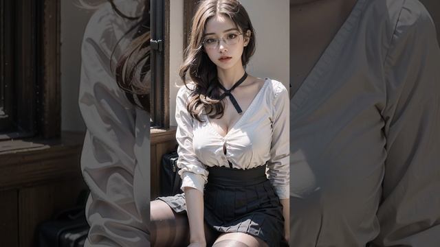 [4K AI Lookbook] Office Girl In Mini Skirt