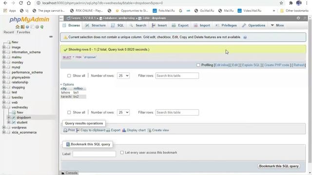 How to used drop down function in PHP my admin смотреть онлайн