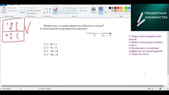 Квадратные неравенства на ОГЭ задание 13 смотреть онлайн