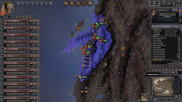 Crusader Kings 2 New Seven Kindoms mod - House Lannister episode 2: Claiming land смотреть онлайн