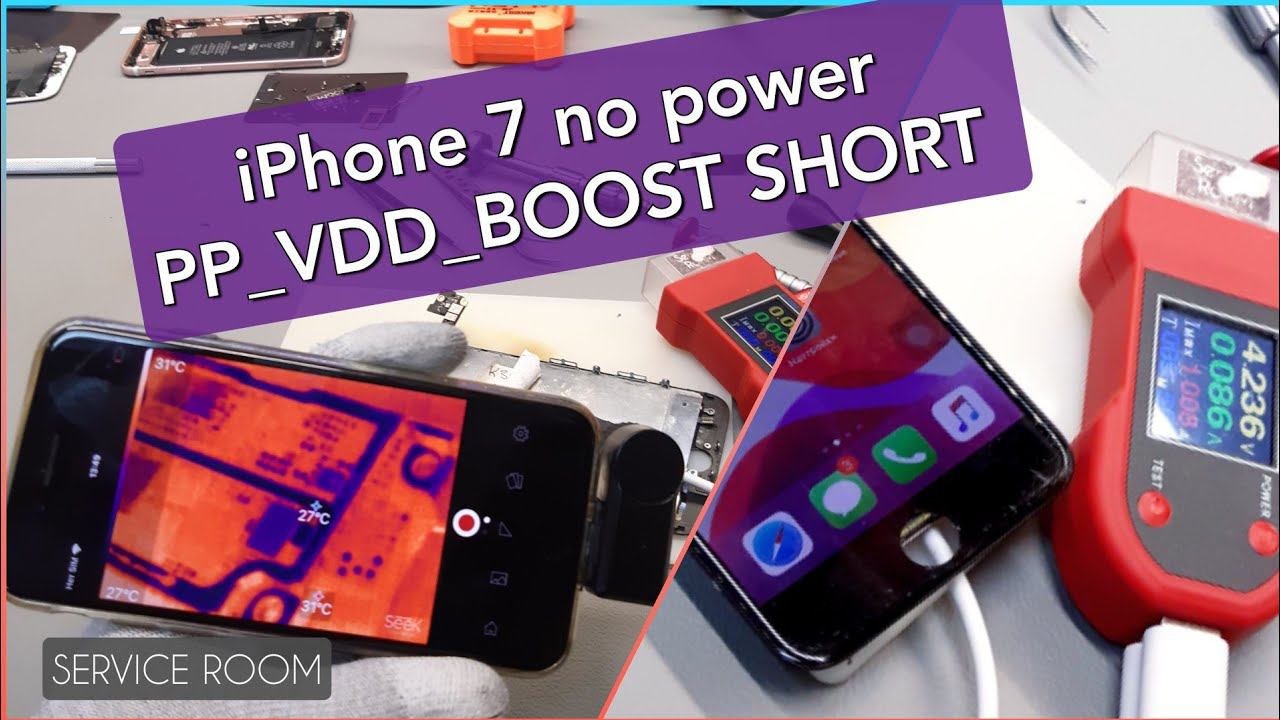 iPhone 7 no power. PP_VDD_BOOST SHORT. Не включается Короткое Замыкание . Ремонт iPhone 7. смотреть онлайн