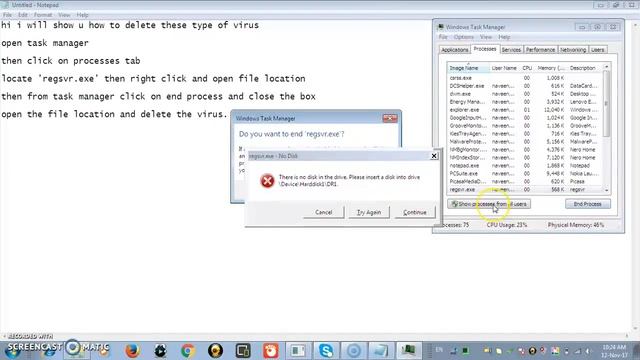 Remove regsvr.exe Virus permanently смотреть онлайн
